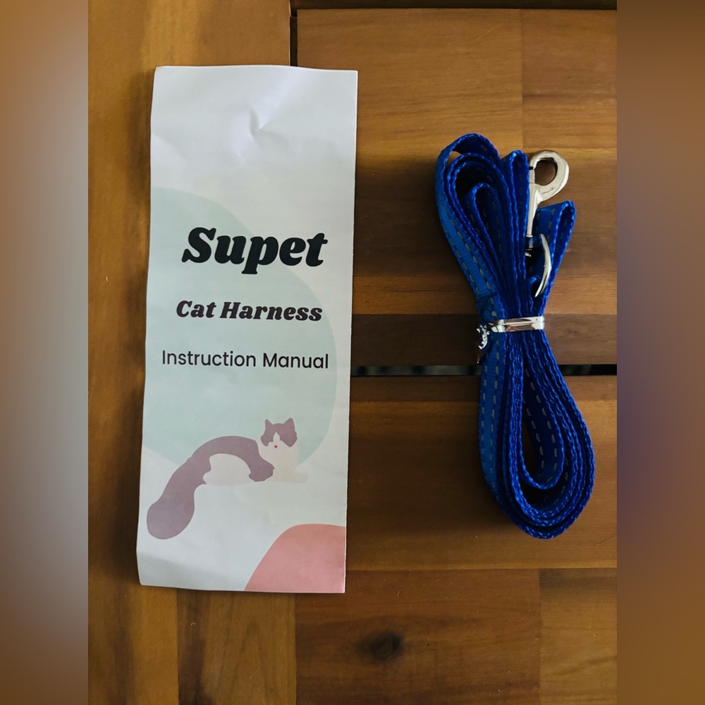 Supet Blue Small Cat Leash and Harness